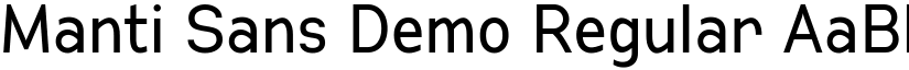 Manti Sans Demo Regular font