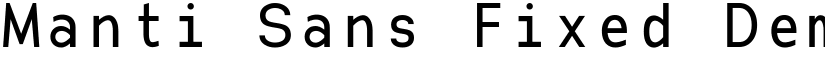 Manti Sans Fixed Demo Regular font
