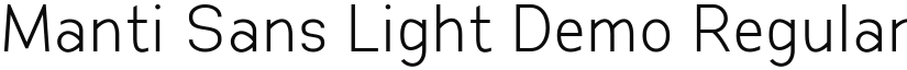 Manti Sans Light Demo Regular font