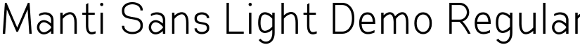 Manti Sans Light Demo Regular font