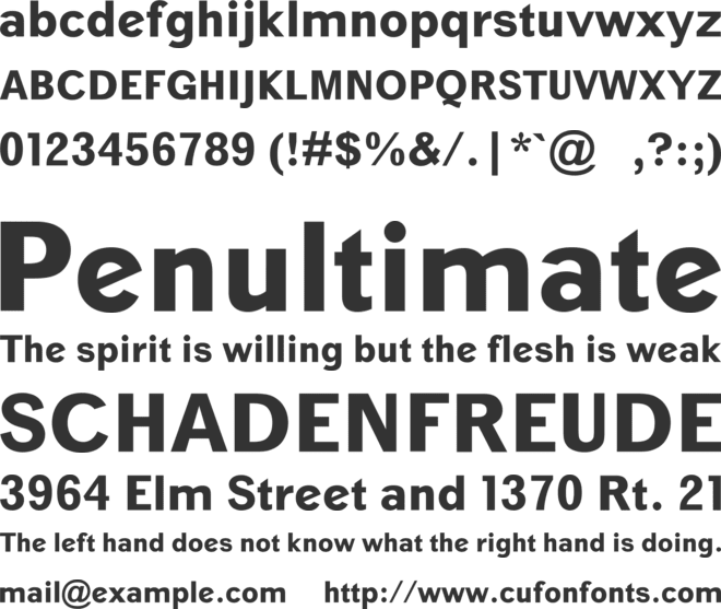 Ziclose font preview