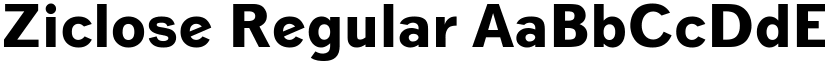 Ziclose Regular font