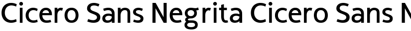 Cicero Sans Negrita Cicero Sans Negrita font