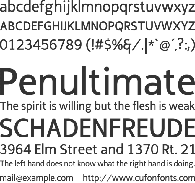 Cicero Sans Negrita font preview