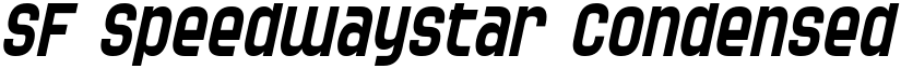 SF Speedwaystar Condensed Oblique font