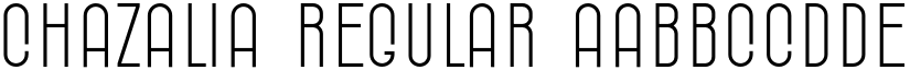 Chazalia Regular font