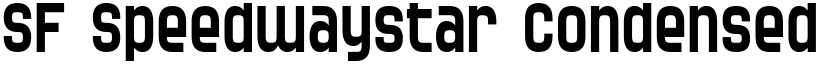 SF Speedwaystar Condensed font