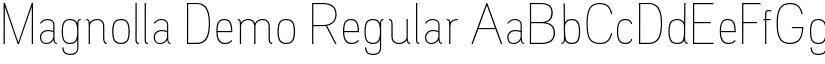 Magnolla Demo Regular font