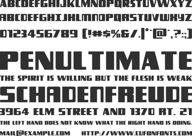 Typhoon font preview