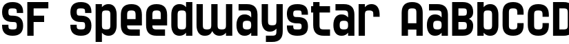 SF Speedwaystar font