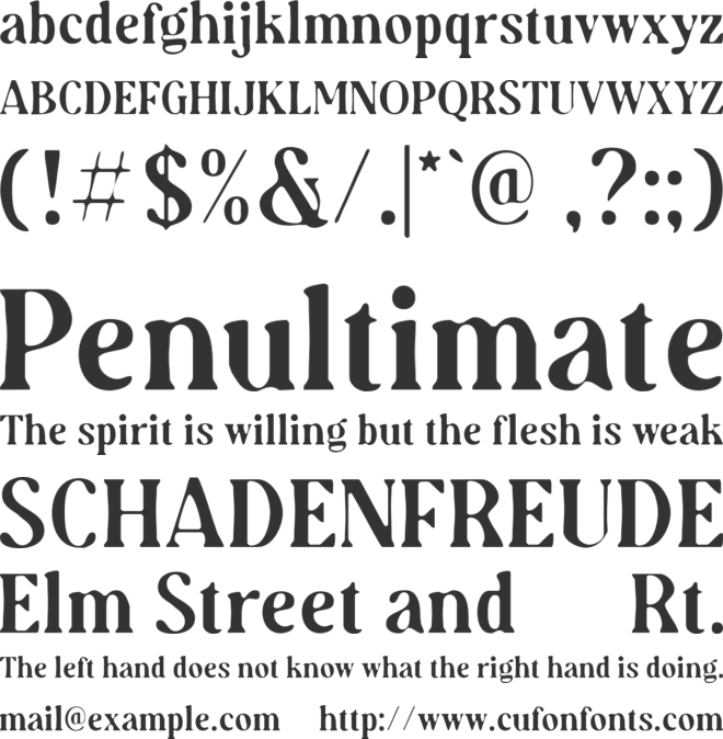 Audrey Mirages DEMO font preview