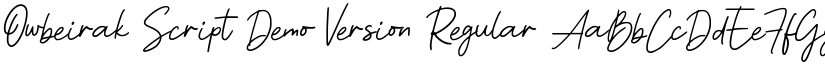 Owbeirak Script Demo Version Regular font