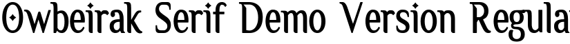 Owbeirak Serif Demo Version Regular font