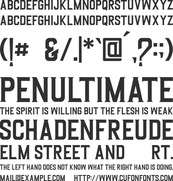 Arcana DEMO font preview