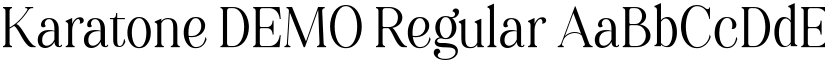 Karatone DEMO Regular font