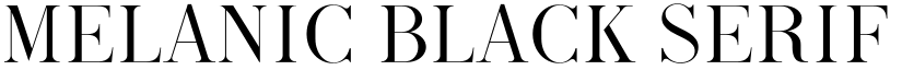 Melanic Black Serif Demo Regular font
