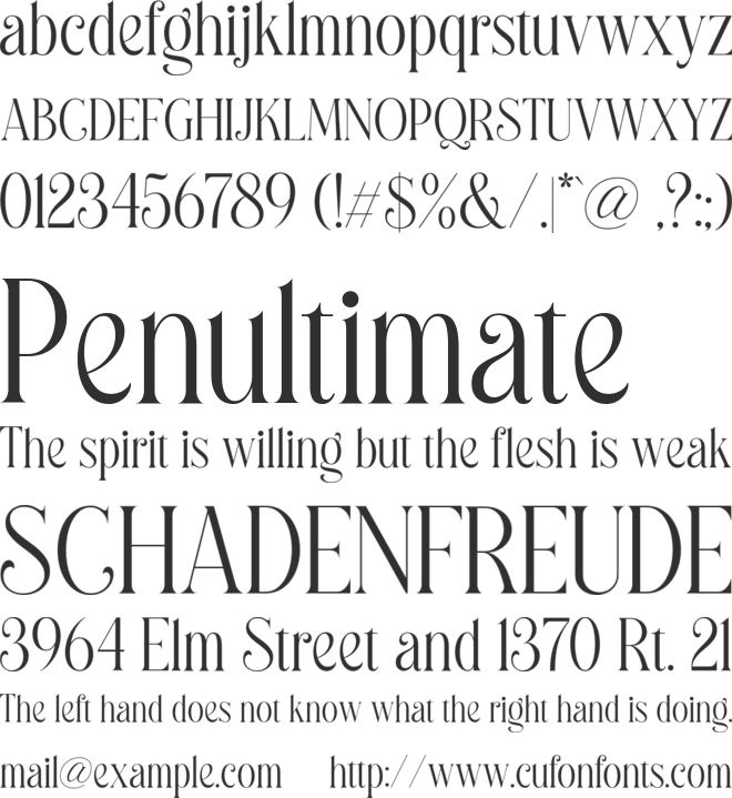 Madegra DEMO font preview