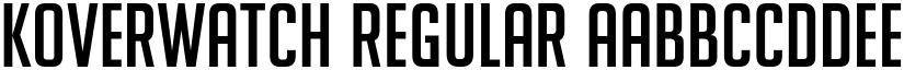 Koverwatch Regular font