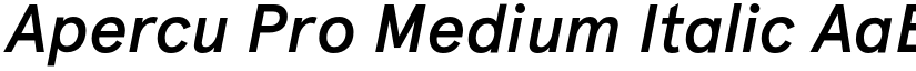 Apercu Pro Medium Italic font