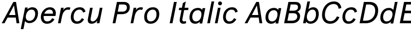Apercu Pro Italic font