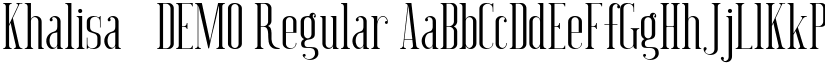 Khalisa_DEMO Regular font