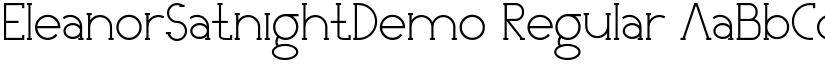 EleanorSatnightDemo Regular font