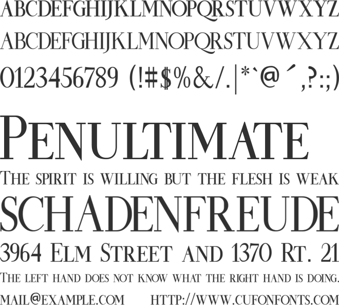 Cornelia - Serif font preview