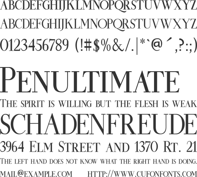 Cornelia - Serif font preview