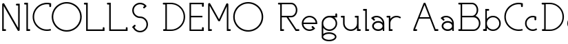 NICOLLS DEMO Regular font