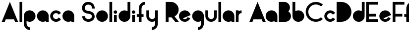Alpaca Solidify Regular font