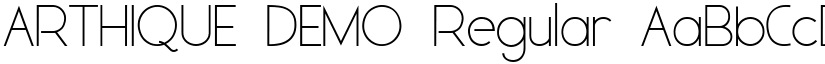 ARTHIQUE DEMO Regular font