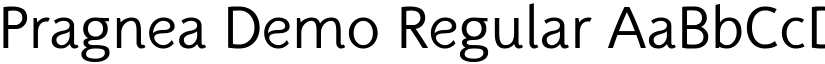 Pragnea Demo Regular font