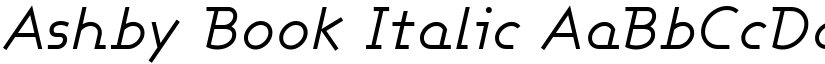 Ashby Book Italic font