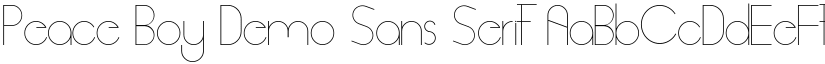Peace Boy Demo Sans Serif font