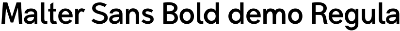 Malter Sans Bold demo Regular font