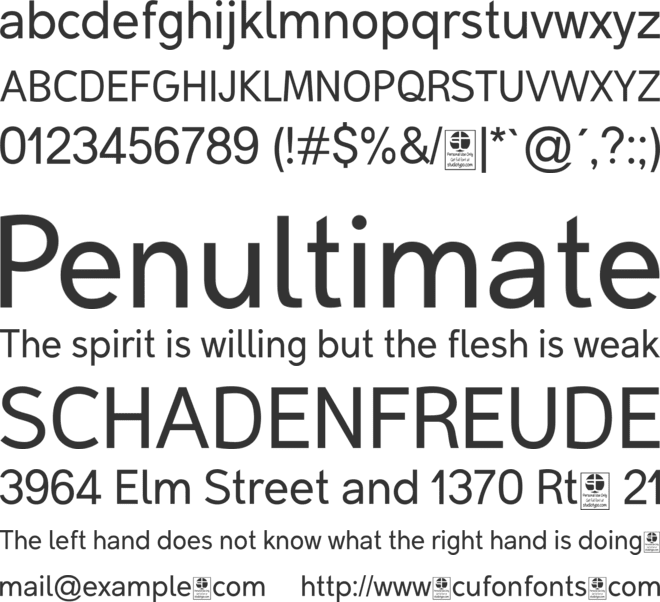 Malter Sans  demo font preview