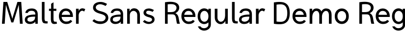 Malter Sans Regular Demo Regular font
