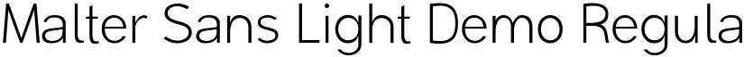 Malter Sans Light Demo Regular font
