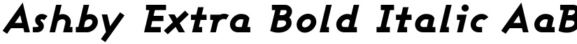 Ashby Extra Bold Italic font