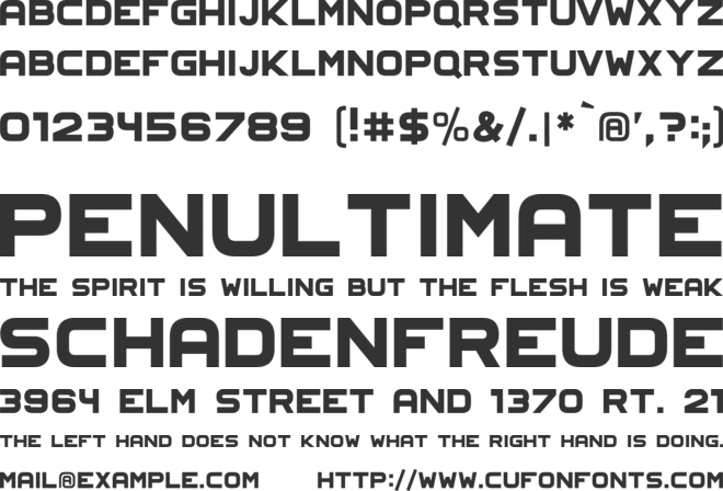 Aero Club Como font preview