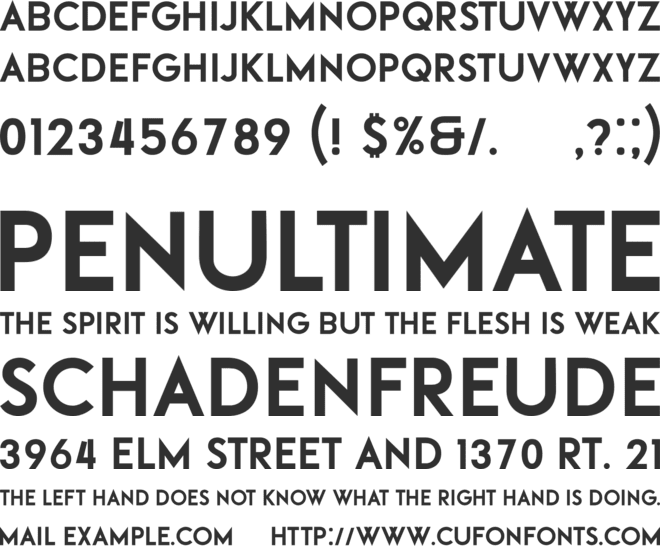 Finance font preview