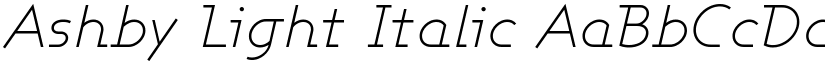 Ashby Light Italic font
