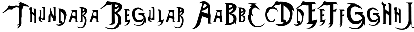 Thundara Regular font