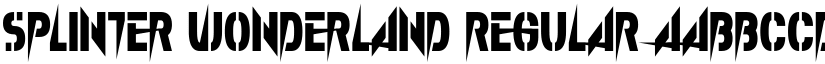 Splinter Wonderland Regular font