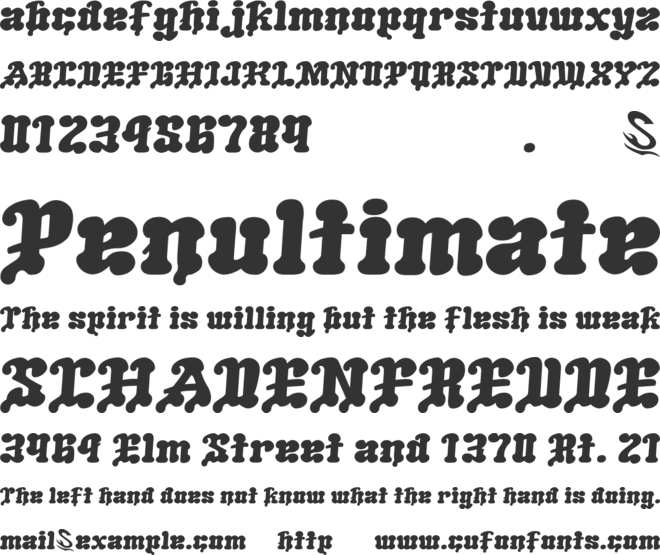 Melting Ice Cream__G font preview