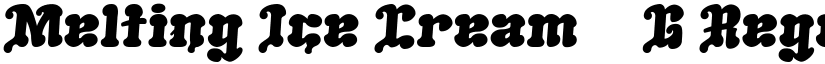 Melting Ice Cream__G Regular font