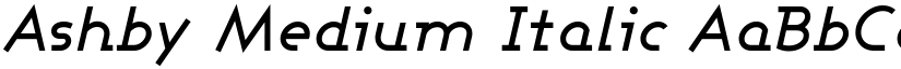 Ashby Medium Italic font