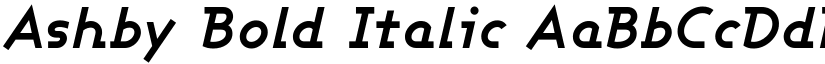 Ashby Bold Italic font