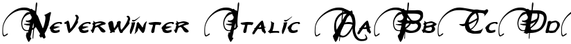 Neverwinter Italic font