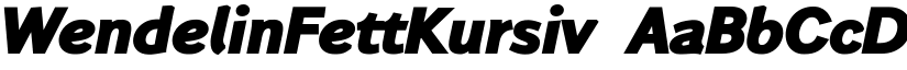 WendelinFettKursiv font